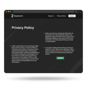  Privacy Policy of 2space.in